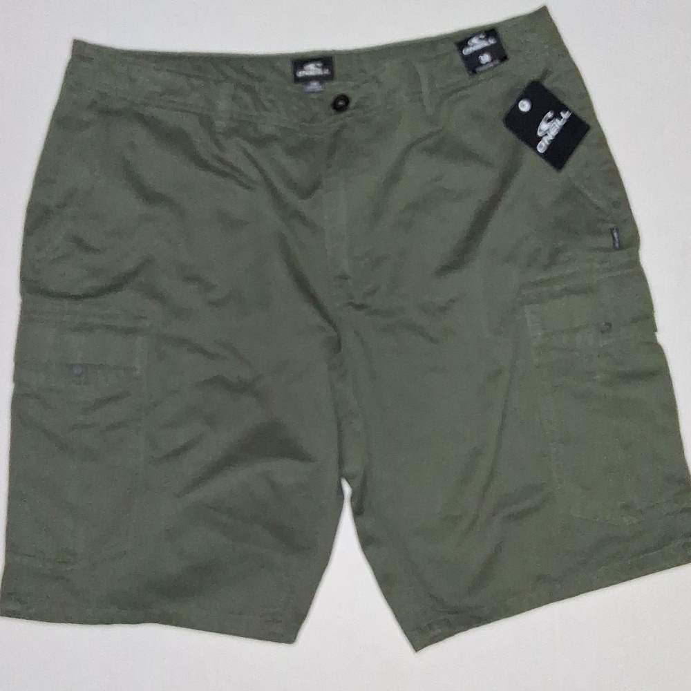O'Neill Campbell Cargo Shorts Size-38 Olive Green NWT